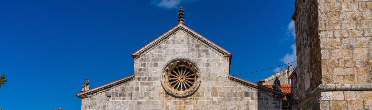Icon gallery at All Saints Church on Korcula Island, Croatia