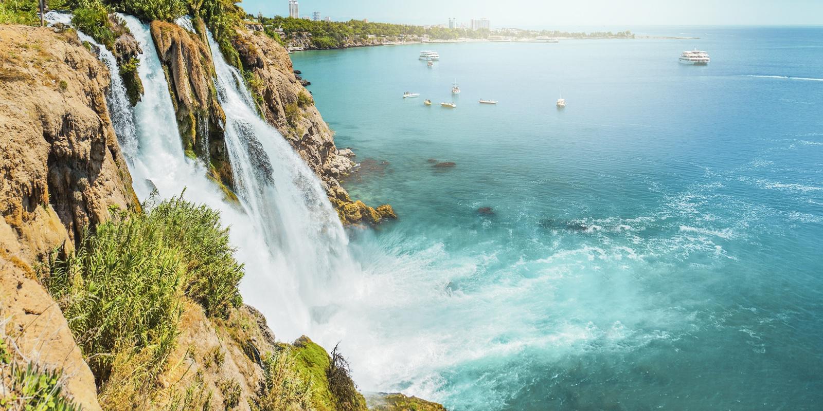 Image of a waterfall Turkey in June