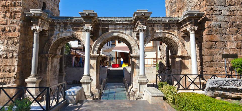 The impressive Hadrian’s Gate at the entrance to Antalya's Old Town
