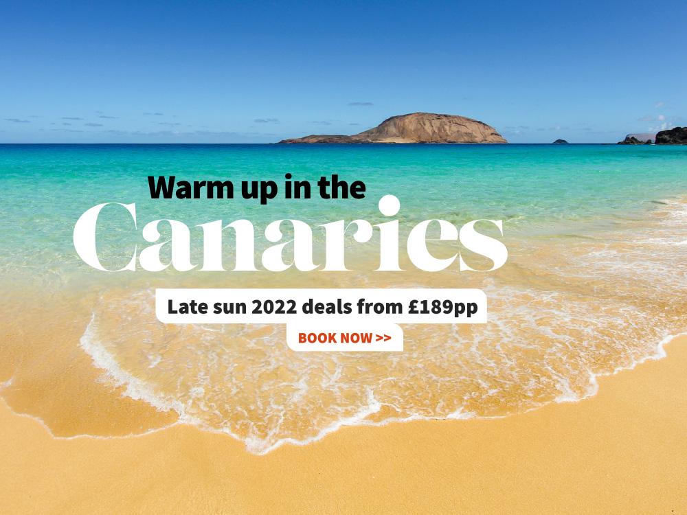Warm up in the Canaries - late sun 2022 deals from £189pp