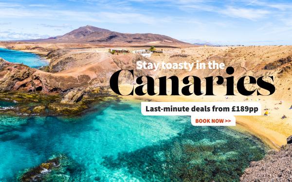 Stay toasty in the Canaries. Last-minute deals from £189pp
