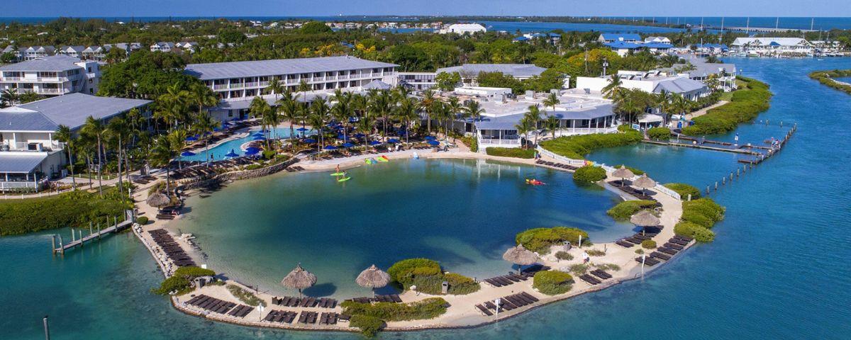 Aerial view of Hawks Cay Resort