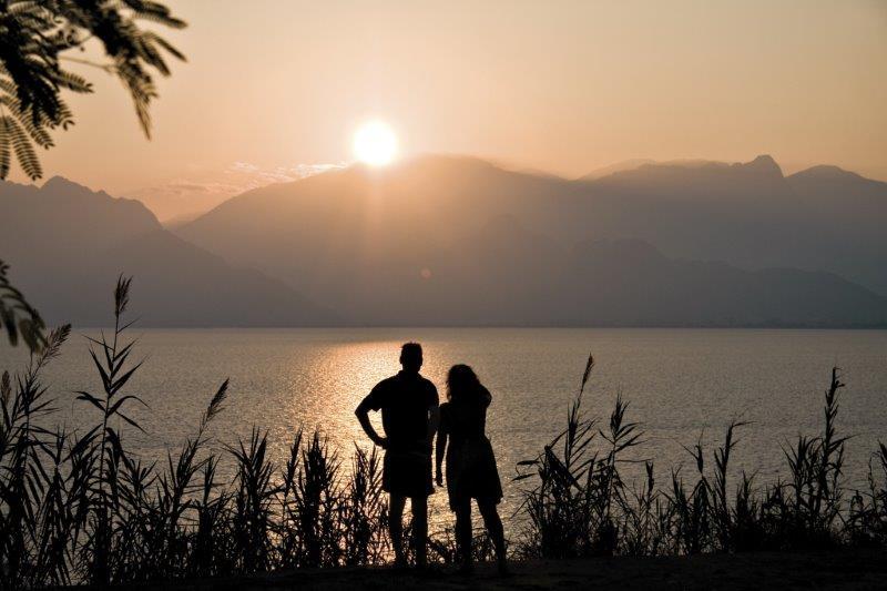 A beautiful sunset from the Lycian Way trail in Antalya