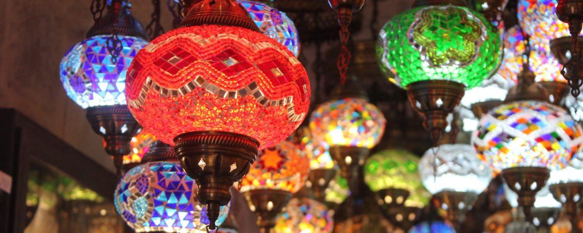 Glass lanterns at Antalya's Bazaar