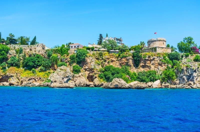 A view of Karaalioglu Park in Antalya from the sea