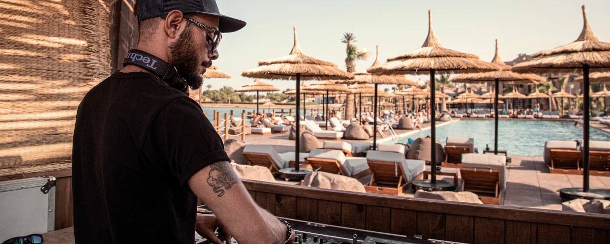 The resident DJ at Cook's Club El Gouna in Egypt