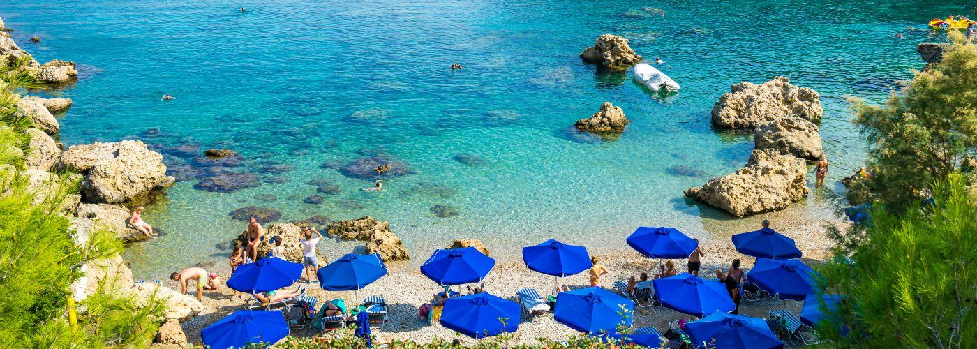 Greek island beach holiday