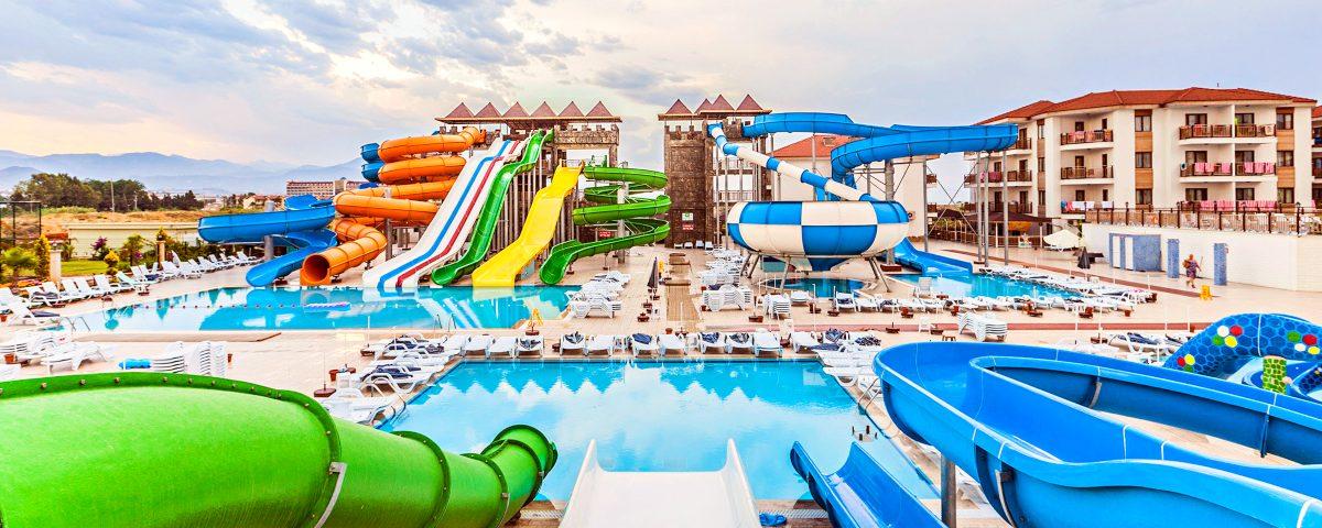 A view of the water slides at Eftalia Aqua Resort in Turkey