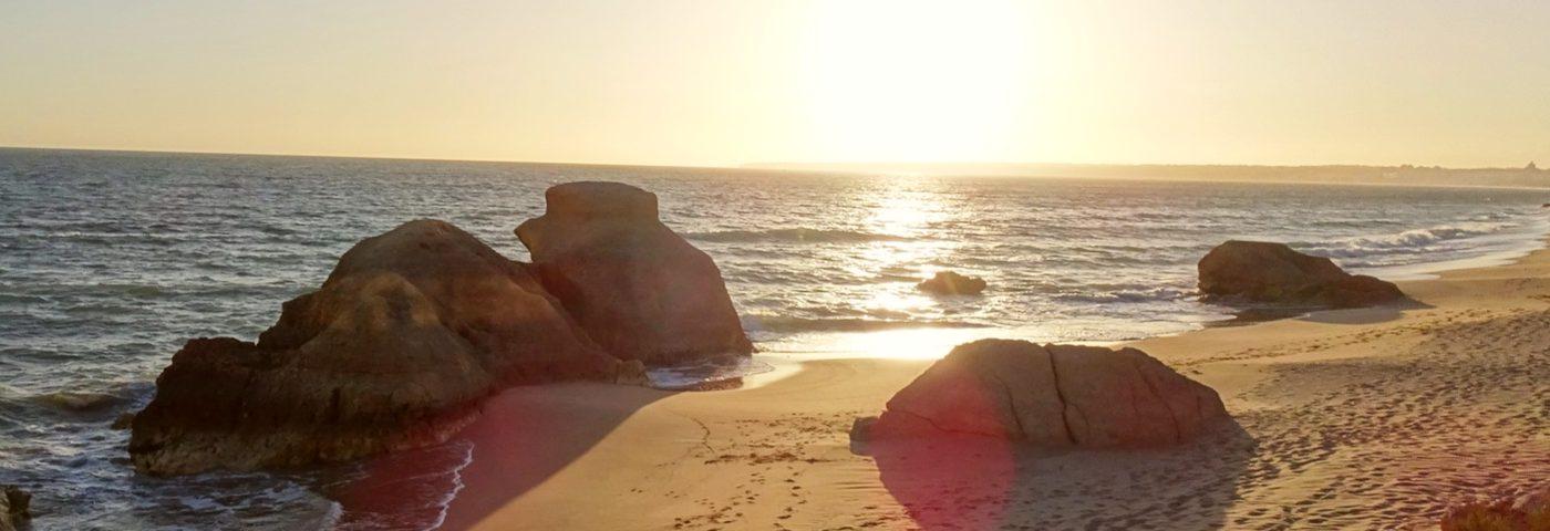A beautiful sunset at Praia da Gale