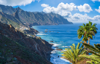 A view of a coastal village in Tenerife 