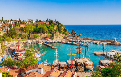 A view of Kaleici Old Town in Antalya 