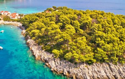 A beautiful view across Korcula Island in Croatia
