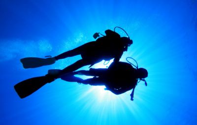 Scuba diving and exploring image