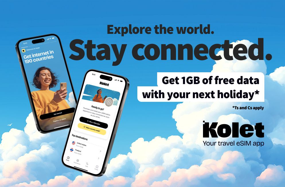 Explore the world. Stay connected. Get 1GB free mobile data with your next holiday. T&Cs apply