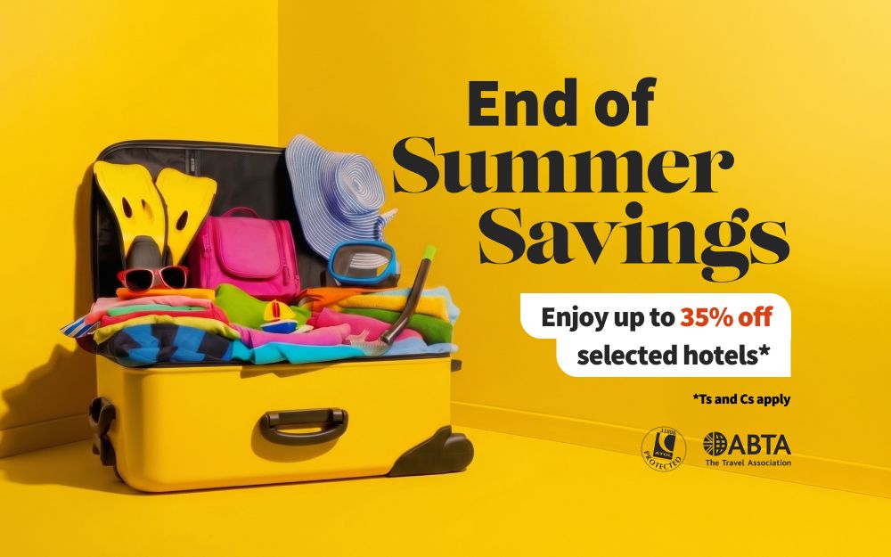 End of Summer Savings. Enjoy up to 35% off selected hotels*