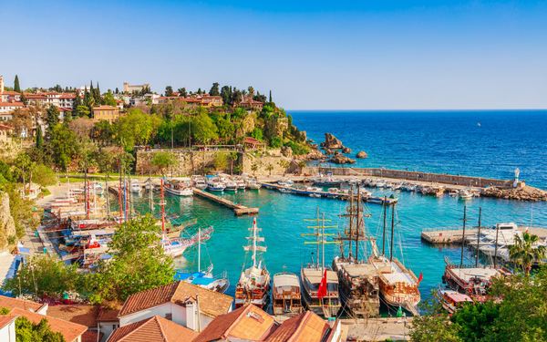 A view of Kaleici Old Town in Antalya 