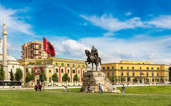 Skanderbegs squarein Tirana, Albania 