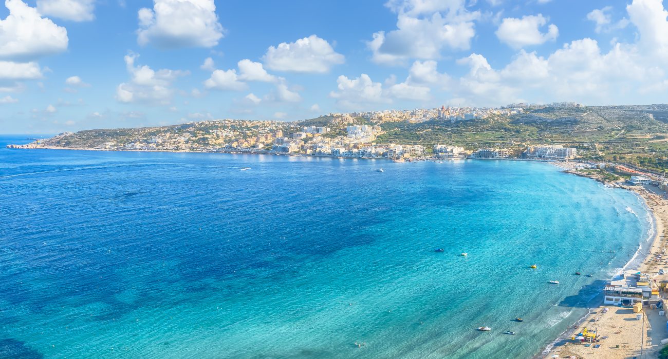 Ocean view of Mellieha in Malta