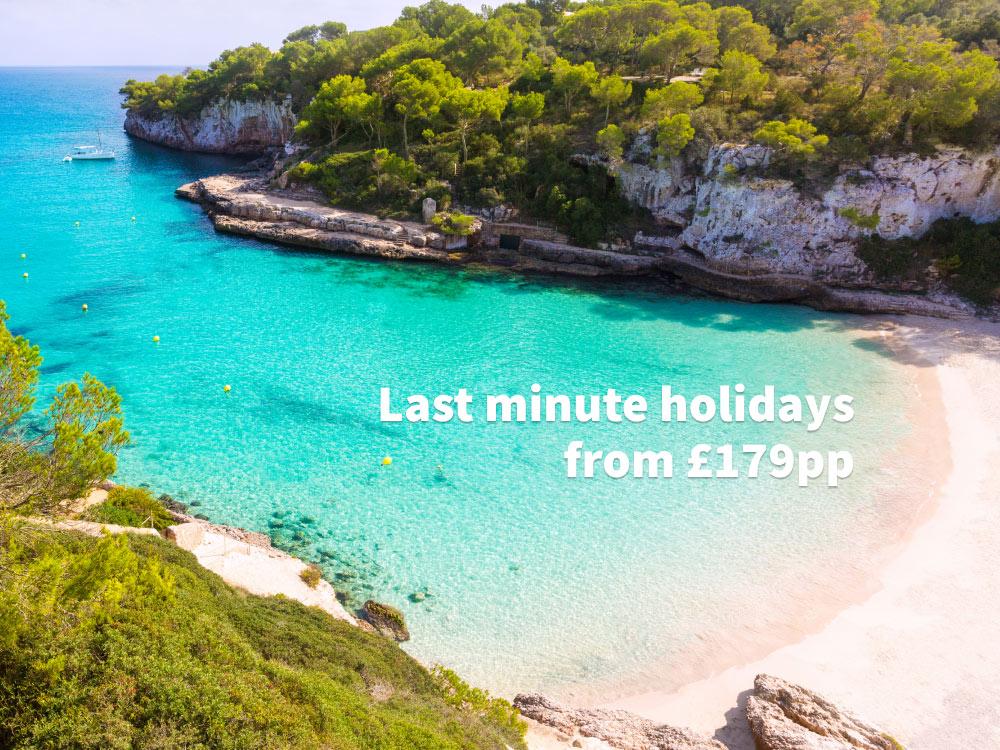 Last minute holidays from £159pp