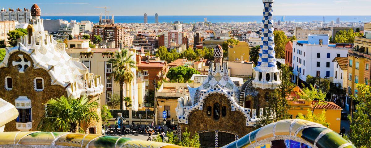 Park Guell's amazing buildings in Barcelona